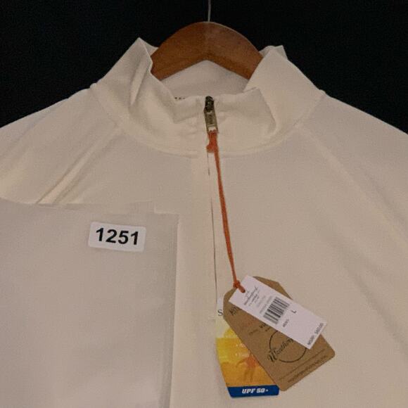 ORIGINAL WEATHERPROOF VINTAGE Men’s 1/4 Pull-Over UPF 50+ Antiq.White Size Large - Picture 15 of 15